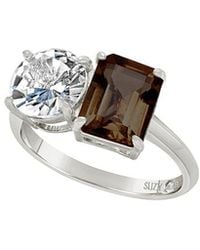 Suzy Levian - Silver 5.00 Ct. Tw. Gemstone Toi Et Moi Ring - Lyst