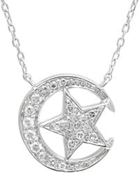 Diamond Select Cuts - 14k 0.11 Ct. Tw. Diamond Star & Moon Necklace - Lyst