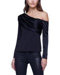 L'Agence - Sharma One Shoulder Top - Lyst