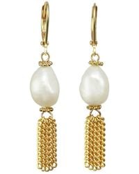 Rachel Reinhardt Jewelry - 14k Plated 10-13mm Pearl Earrings - Lyst