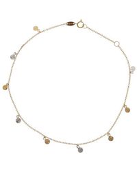 Italian Gold - 10K 3.5Mm Disc Charm Adjustable Anklet - Lyst