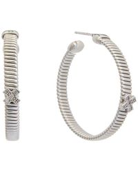 Meshmerise - 18k Over Silver 0.06 Ct. Tw. Diamond Earrings - Lyst