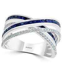 Effy Fine Jewelry - 14K 0.95 Ct. Tw. Diamond & Sapphire Ring - Lyst