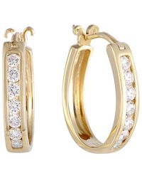 Diamond Select Cuts - 14k 0.50 Ct. Tw. Diamond Hoops - Lyst