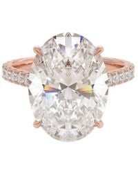 Lab Grown Diamonds - 14K Rose 7.30 Ct. Tw. Lab-Grown Diamond Ring - Lyst