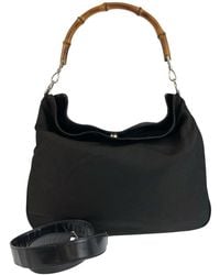 Gucci - Nylon Bamboo Shoulder Bag (Authentic Pre-Loved) - Lyst