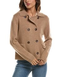 Forte - Double Breasted Wool & Cashmere-Blend Cardigan - Lyst