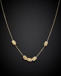 Italian Gold - 14k Oval Station Necklace - Lyst