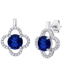 MaxColor - 3.00 Ct. Tw. Lab-Grown Sapphire Drop Earrings - Lyst