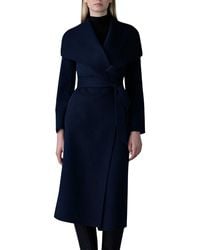 Mackage - Wool & Leather Wrap Coat - Lyst