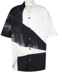 McQueen - Brushstroke Print Hawaiian Shirt - Lyst