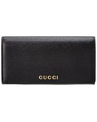 Gucci - Logo Leather Continental Wallet - Lyst
