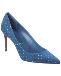 Christian Louboutin - Kate Plum Strass 85 Denim Pump - Lyst