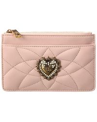 Dolce & Gabbana - Devotion Quilted Leather Card Holder - Lyst