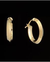 Italian Gold - 14k Knife Edge Hoops - Lyst