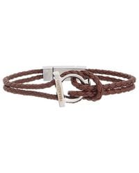 Ferragamo - Gancini Leather Bracelet - Lyst