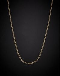 Italian Gold - 14k Polished Paperclip Chain Necklace - Lyst