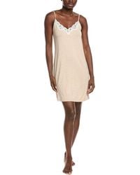 Hanro - Natural Elegance Lace Trim V-Neck Chemise - Lyst