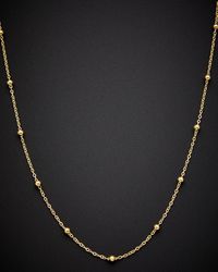 Italian Gold - 14k Bead Station Necklace - Lyst