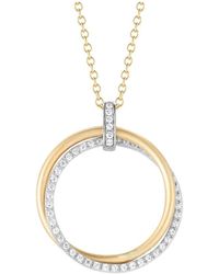 Reiss - Circle Of Love 14k 0.50 Ct. Tw. Diamond Necklace - Lyst
