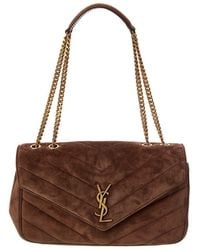 Saint Laurent - Loulou Medium Suede Shoulder Bag - Lyst