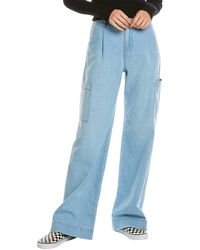 Joe's Jeans - The Petra Blossom Linen-blend Wide Leg Jean - Lyst
