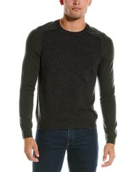 Autumn Cashmere - Colorblocked Saddle Wool & Cashmere-blend Crewneck Sweater - Lyst