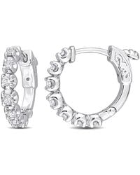 Diamond Select Cuts - 14k 0.43 Ct. Tw. Diamond Clip-on Hoops - Lyst