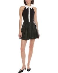 Alice + Olivia - Tate Polo Pleated Mini Dress - Lyst