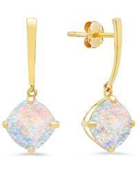 MAX + STONE - Max + Stone 14k 0.75 Ct. Tw. Created Opal Drop Earrings - Lyst