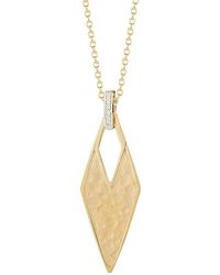 Reiss - 14K 0.04 Ct. Tw. Diamond Pendant Necklace - Lyst