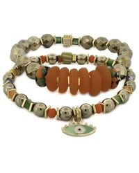 Ebru Jewelry - One Of A Kind Plated Beaded Bracelet - Lyst
