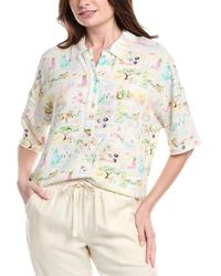 Splendid - Coastal Postcard Linen-Blend Top - Lyst