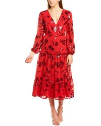 Talulah Sequined Midi Dress - Red