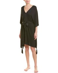 Josie Natori Fuji Silk Caftan - Black