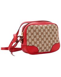 Gucci - Red Gg Canvas & Leather Bree Disco Crossbody Mini (authentic Pre-loved) - Lyst