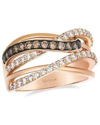 Le Vian - Chocolate Gladiator 14k Rose Gold 1.05 Ct. Tw. Diamond Cocktail Ring - Lyst