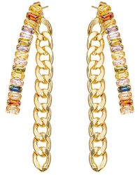 Eye Candy LA - The Luxe Collection Cz Arianna Chain Link Earrings - Lyst