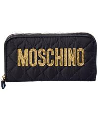 Moschino - Logo Zip Around Wallet - Lyst