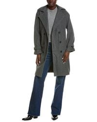 Marion - Collared Neck Buttoned Coat - Lyst