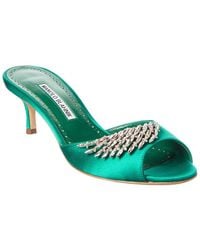 Manolo Blahnik - Lumada 50 Satin Mule - Lyst