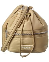 Burberry - Yeoju Nylon & Leather Bucket Bag - Lyst
