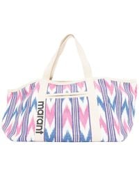 Isabel Marant - Cream Canvas Darwen Print Graphic Logo Tote (Authentic Pre- Loved) - Lyst