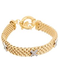 Meshmerise - 18k Over Silver 0.12 Ct. Tw. Diamond Bracelet - Lyst