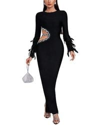 Dilireba - Long Sleeve Solid Maxi Dress - Lyst