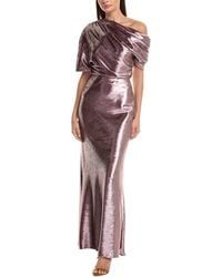 Amsale - One-Shoulder Velvet Gown - Lyst