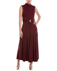 Taylor - Mock Neck Solid Midi Dress - Lyst
