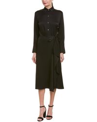 Vince Tie-front Shirtdress - Black