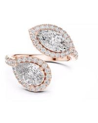 Lab Grown Diamonds - 14k Rose Gold 2.60 Ct. Tw. Lab-grown Diamond Ring - Lyst