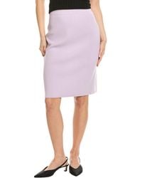 St. John - Solid Stretch Knit Pencil Skirt - Lyst